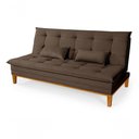 Ver imagem 1 de Sofá Cama Reclinável Casal 1,84m Island Suede Marrom Premium