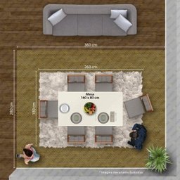 Conjunto Mesa Dafne Plus 160 Tampo de Vidro Móveis Lopas - 8 Conjunto Mesa Dafne Plus 160 Tampo de Vidro Móveis Lopas - 8