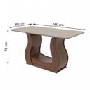 Ver imagem 3 de Conjunto Mesa Dafne Plus 160 Tampo de Vidro Móveis Lopas