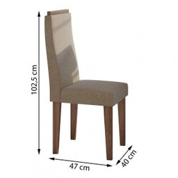 Conjunto Mesa Dafne Plus 160 Tampo de Vidro Móveis Lopas - 4 Conjunto Mesa Dafne Plus 160 Tampo de Vidro Móveis Lopas - 4