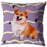 Kit 2 Capas de Almofada 40cm x 40cm Estampadas Pet Corgi - 3