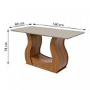 Ver imagem 3 de Conjunto Mesa Dafne Plus 160 Tampo de Vidro 6 Cadeiras Móveis Lopas