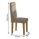 Ver imagem 4 de Conjunto Mesa Dafne Plus 160 Tampo de Vidro 6 Cadeiras Móveis Lopas