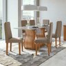 Conjunto Mesa Dafne Plus 160 Tampo de Vidro 6 Cadeiras Móveis Lopas - 1