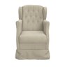 Poltrona Amamentação Balanço Descanso Manu com Puff Linho Bege Twdecora - 3