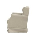 Ver imagem 5 de Poltrona Amamentação Balanço Descanso Manu com Puff Linho Bege Twdecora