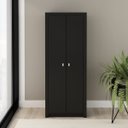 Ver imagem 1 de Armário Preto para Escritório com 2 Portas 171x60 Cm Me4105