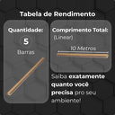 Ver imagem 6 de Kit 5 Barras Perfil Pvc 2 Metros Acabamento para Painel Ripado Slim