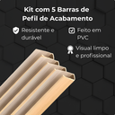 Ver imagem 3 de Kit 5 Barras Perfil Pvc 2 Metros Acabamento para Painel Ripado Slim