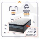 Ver imagem 5 de Cama Box Espuma Chicago Solteiro 88x188 Cinza King House