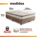 Ver imagem 3 de Cama Box King Molas Ensacadas D33 Double Face 193x203x65cm Hellen - Suporta até 120 kg por Pessoa