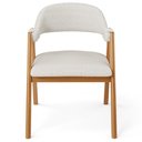 Ver imagem 3 de Kit 06 Cadeiras de Jantar e Estar Living Estofada Nadja L02 Bouclê Cru - Lyam Decor