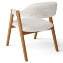 Ver mais imagens de Kit 06 Cadeiras de Jantar e Estar Living Estofada Nadja L02 Bouclê Cru - Lyam Decor