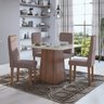 Conjunto Mesa Nevada Plus 100 Tampo de Vidro 4 Cadeiras Dafne Móveis Lopas - 1