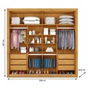Ver imagem 3 de Guarda Roupa 2 Portas de Correr Sevilha 100% MDF Peroba Off Peroba