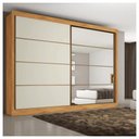 Ver imagem 1 de Guarda Roupa 2 Portas de Correr Sevilha 100% MDF Peroba Off Peroba
