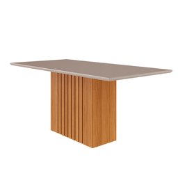 Conjunto Sala de Jantar Mesa Ana 180x90 cm e 6 Cadeiras Fernanda Cimol Nature/Off White/Madeira/ - 2