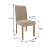 Conjunto Sala de Jantar Mesa Ana 180x90 cm e 6 Cadeiras Fernanda Cimol Nature/Off White/Madeira/ - 7