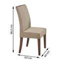 Ver imagem 4 de Conjunto Sala de Jantar Mesa Nevada Plus 130 Tampo de Vidro 8 Cadeiras Atacama Móveis Lopas