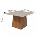 Ver imagem 3 de Conjunto Sala de Jantar Mesa Nevada Plus 130 Tampo de Vidro 8 Cadeiras Atacama Móveis Lopas