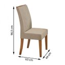 Ver imagem 4 de Conjunto Sala de Jantar Mesa Nevada Plus 130 Tampo de Vidro 8 Cadeiras Atacama Móveis Lopas