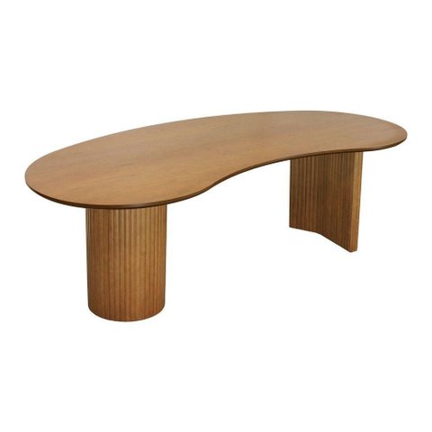 Mesa de Jantar Veneza 8 Lugares Orgânico Laminado Cinamomo 240x120cm