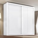 Ver imagem 5 de Guarda Roupa Casal Trian 2 Portas de Correr 4 Gavetas MDP MDF Branco Absoluto 220cm Milani Movelaria