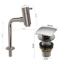 Ver imagem 4 de Cuba Pia Banheiro Sophia Torneira DL05 Valvula Inox Click Branco