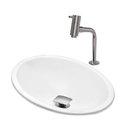 Ver imagem 1 de Cuba Pia Banheiro Sophia Torneira DL05 Valvula Inox Click Branco