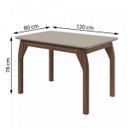 Ver imagem 3 de Conjunto Mesa Saara 120 Tampo de Vidro 4 Cadeiras Lira Móveis Lopas