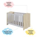 Ver mais imagens de Berço Infantil Multifuncional 3 em 1 com Colchão Enc011 Linha Encanto Completa Móveis