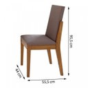 Ver imagem 4 de Conjunto Mesa Saara 120 Tampo de Vidro 4 Cadeiras Lira Móveis Lopas