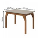 Ver imagem 3 de Conjunto Mesa Saara 120 Tampo de Vidro 4 Cadeiras Lira Móveis Lopas