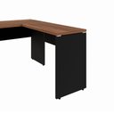 Ver imagem 6 de Mesa Escrivaninha 120cm em L Tampo 30mm Pés Painel F5 Office Cor:Nogal com Preto