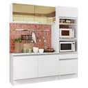 Ver imagem 3 de Cozinha Compacta Madesa Diamante Pop com Armário, Balcão e Tampo Branco