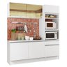 Cozinha Compacta Madesa Diamante Pop com Armário, Balcão e Tampo Branco - 3
