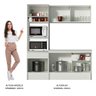 Cozinha Compacta Madesa Diamante Pop com Armário, Balcão e Tampo Branco - 7