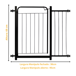 Portão Pet Proteção Criança Bebê Cachorro Cão Small com Extensor 20cm Itagold - 2