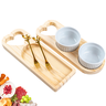 Kit Petisqueira de Madeira com Garfinhos e Ramequim - 1