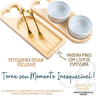Kit Petisqueira de Madeira com Garfinhos e Ramequim - 5