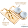 Kit Petisqueira de Madeira com Garfinhos e Ramequim - 4