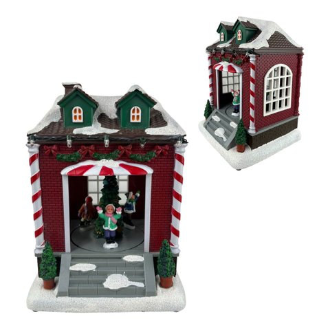 Casa Natalina Enfeite de Natal Cenario Decoracao Mesa Estante Aparador Salas Loja Vitrine Festa Fim 