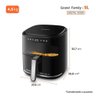 Fritadeira sem Óleo Air Fryer Digital 5l Mondial Preto 2000w Af-50-dv 60hz 220v - 7