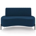 Ver imagem 3 de Sofá Chaise 2 Lugares Sala Living 160cm Pés Industrial Cayman K01 Veludo Azul Marinho - Lyam Decor