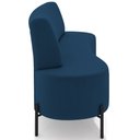 Ver imagem 7 de Sofá Chaise 2 Lugares Sala Living 160cm Pés Industrial Cayman K01 Veludo Azul Marinho - Lyam Decor