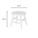 Ver imagem 6 de Conjunto Infantil de Mesa e 2 Banquinhos Torneados em Madeira Maciça Branco Acetinado