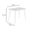 Ver imagem 5 de Conjunto Infantil de Mesa e 2 Banquinhos Torneados em Madeira Maciça Branco Acetinado