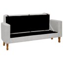 Ver imagem 4 de Recamier Sapateira Baú Pietro Casal 140cm Bouclê - Sofa Store:bouclê Cinza