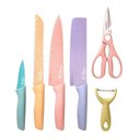 Ver imagem 6 de Kit Facas Cozinha Inox Coloridas 6 Peças