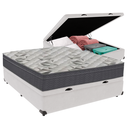 Ver imagem 1 de Cama Box Baú Viúvo Branco e Colchão Airtech 100 D33 Ortobom